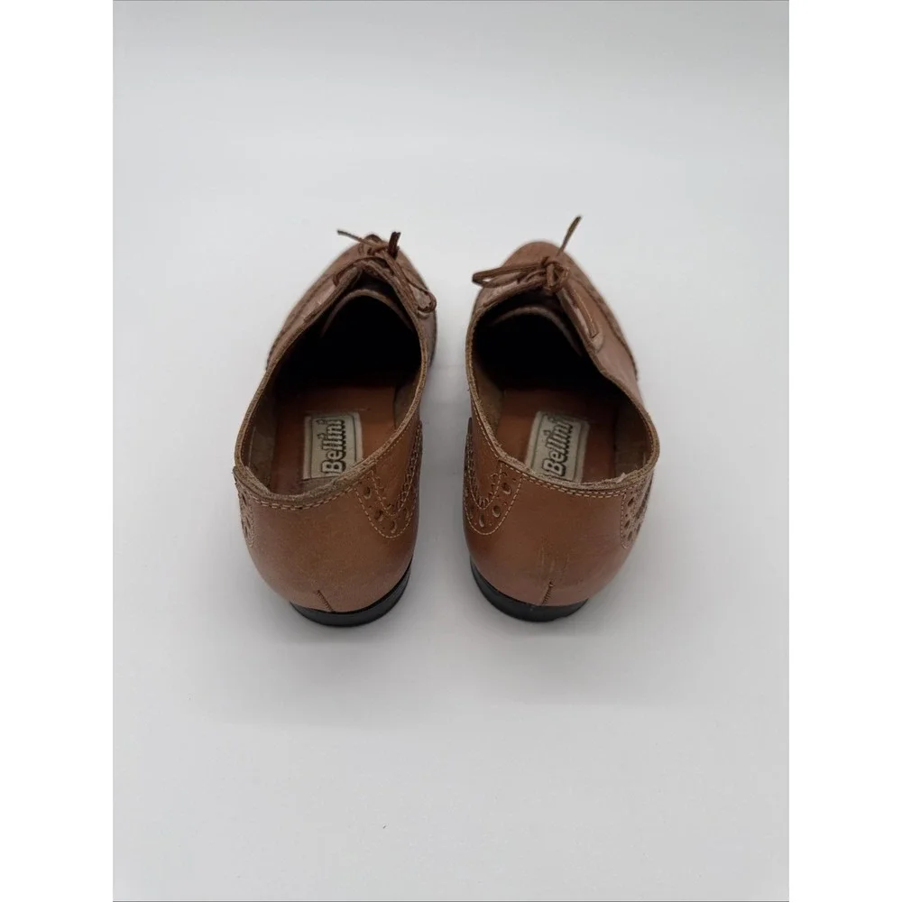 Vintage‎ Bellini Women's Wingtip Brown Leather Shoes Size 7.5 B
